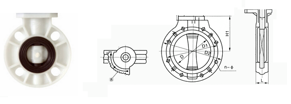 D671S,D671X氣動塑料蝶閥結(jié)構(gòu)
